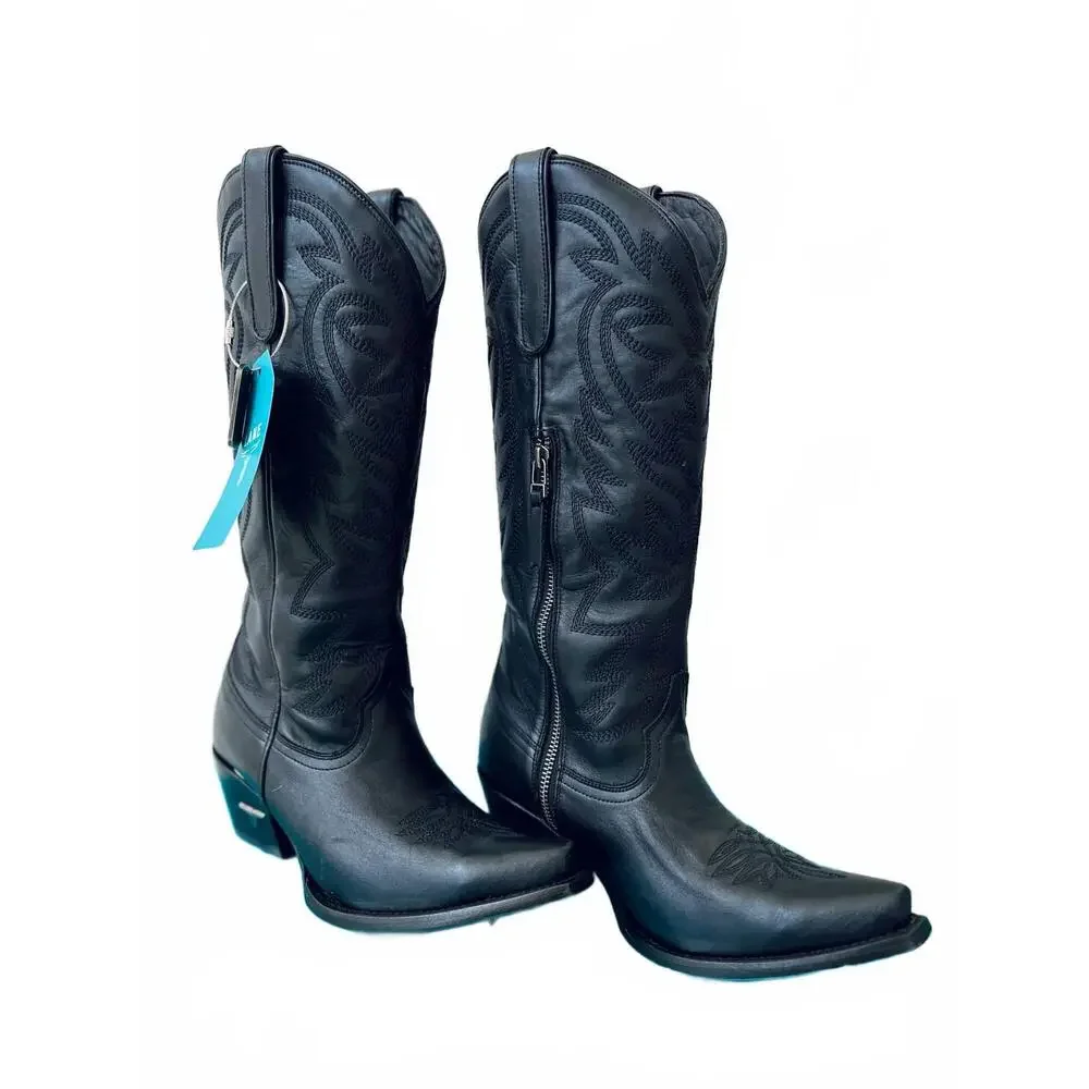 Black Western Zip Boots
